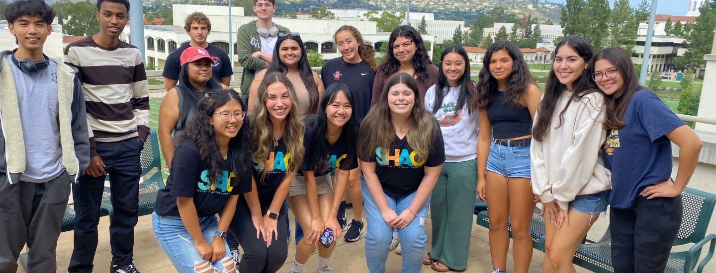 Students posing for a group photo