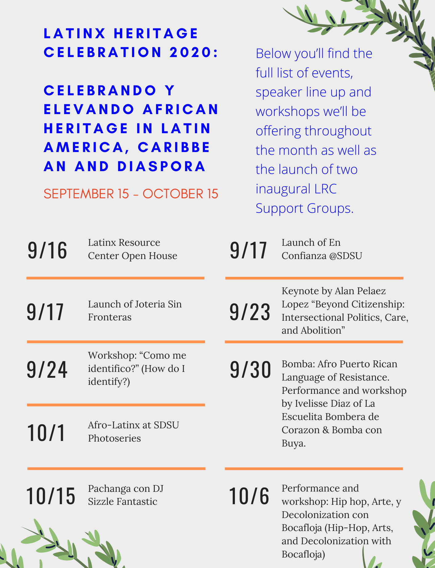 latinx heritage flyer - download pdf below for details